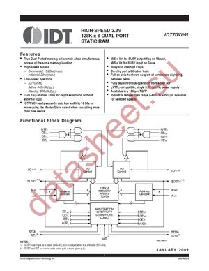 IDT70V09L20PFI datasheet  